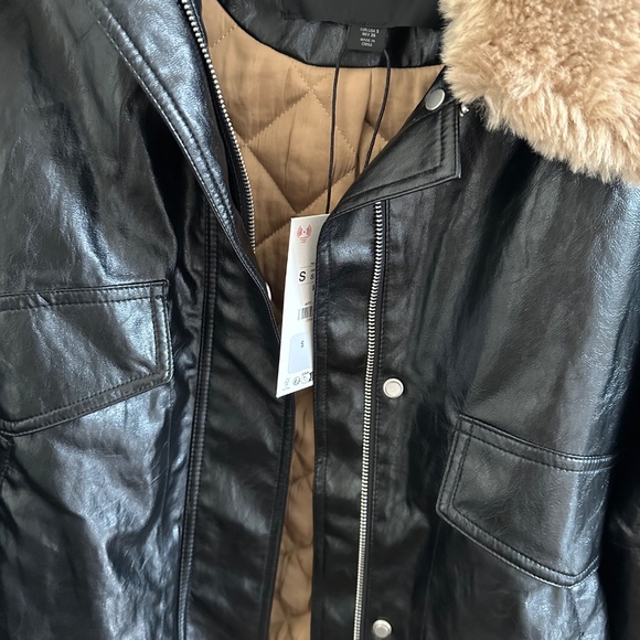 ZARA FAUX FUR COLLAR JACKET - NEW - Picture 12 of 14